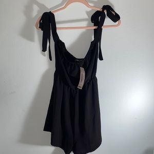 Black Off the Shoulder Romper